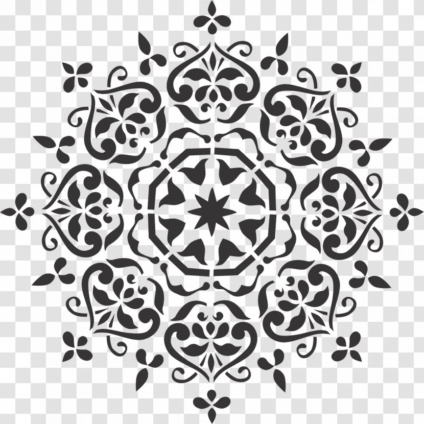 Pattern Stencil Mandala Design Painting - Wall Decal Transparent PNG