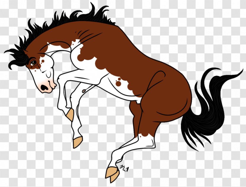 Mane Pony Foal Mustang Stallion - Cartoon - Bucking Horse Transparent PNG