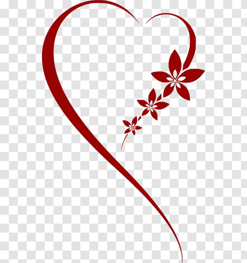 Desktop Wallpaper Clip Art - Flower - Heart Ribbon Transparent PNG