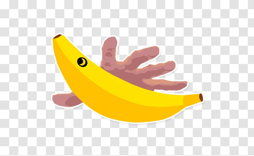 Banana Family Banana Yellow Finger Hand Transparent PNG