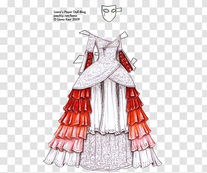 Ball Gown Masquerade Costume Dress - Fashion Design Transparent PNG