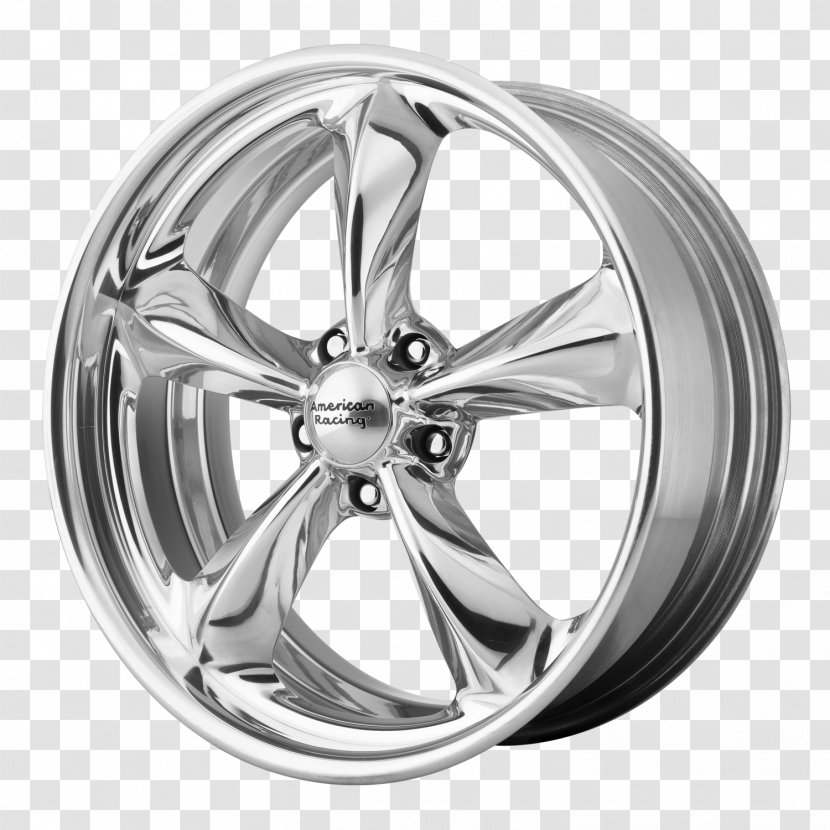 Alloy Wheel American Racing Rim Custom - Black And White Transparent PNG