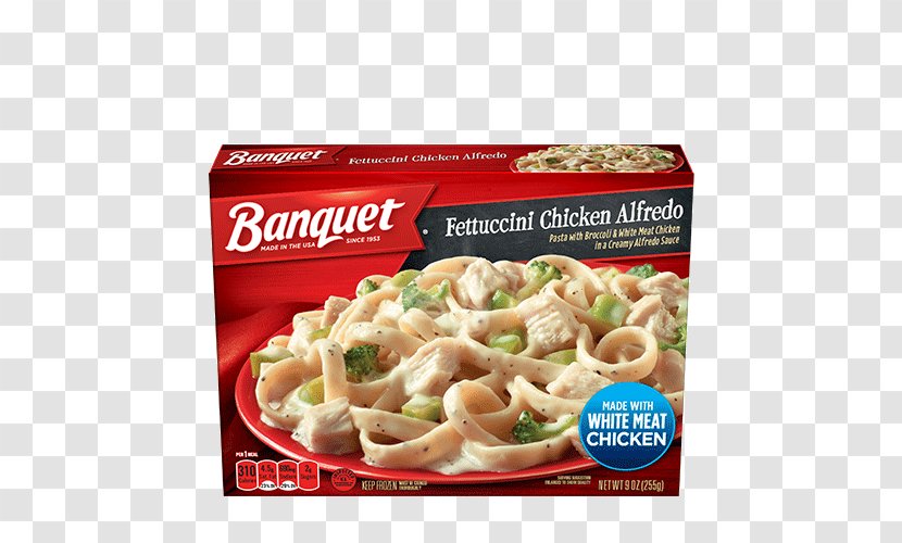 Macaroni And Cheese Fettuccine Alfredo Pasta TV Dinner - Banquet Transparent PNG