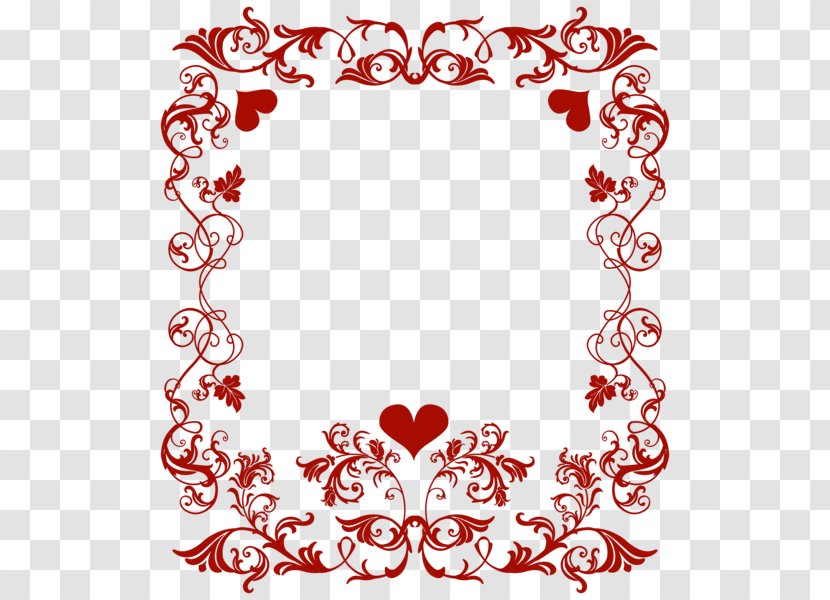 Valentine's Day Heart Clip Art - High Tech Paper Border Transparent PNG