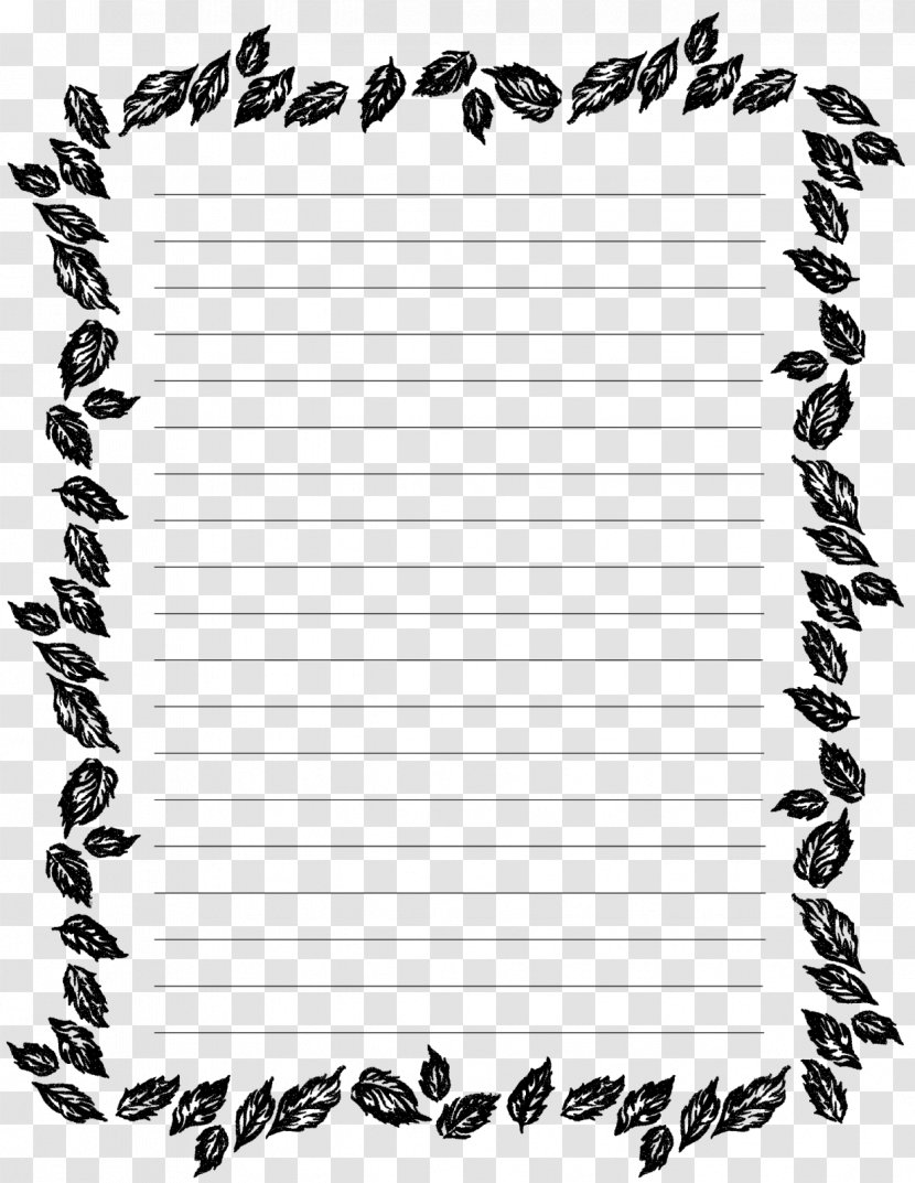 Paper Leaf Black And White Picture Frames Clip Art - Autumn Color - Stationary Transparent PNG