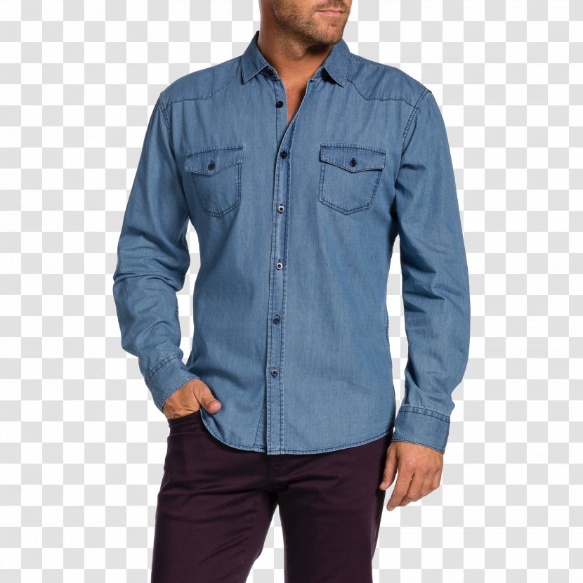 Denim Textile Sleeve - Button - Shirt Transparent PNG
