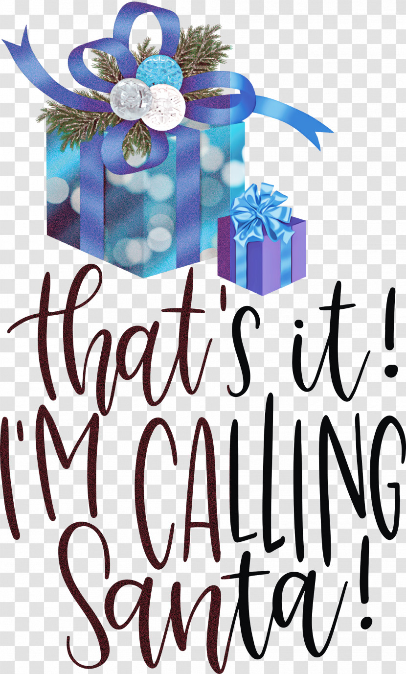 Calling Santa Santa Christmas Transparent PNG