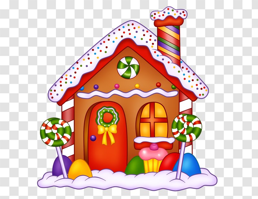 Gingerbread House Hansel And Gretel Lollipop Candy Clip Art - Christmas Ornament Transparent PNG