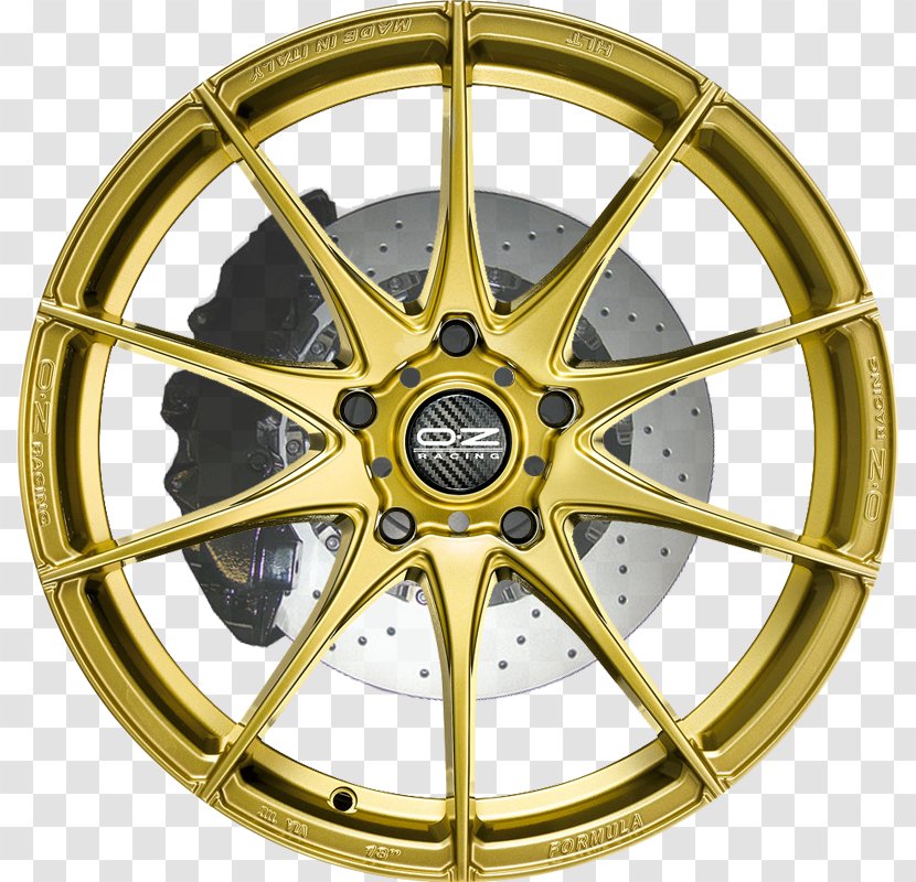 Alloy Wheel OZ Group FORMULA HLT Rim Autofelge - Spoke - Gold Transparent PNG