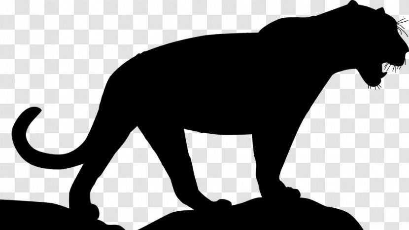 Lion Cat Terrestrial Animal Pet Clip Art - Silhouette - Black M Transparent PNG