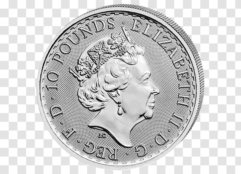 Bullion Coin Royal Mint Silver Britannia - Gold Transparent PNG