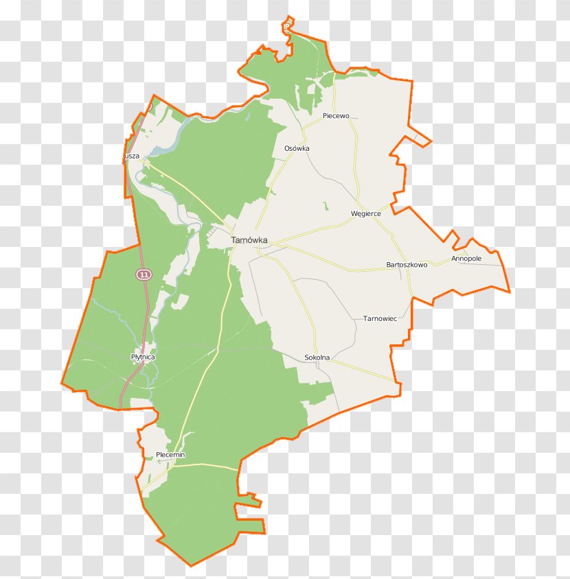 Tarnówka, Złotów County Gmina Tarnowiec, Bartoszkowo - Map Transparent PNG