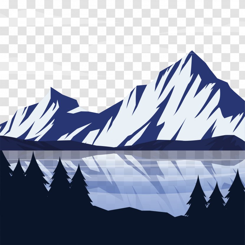 Snow Mountain Landscape - Ice - Lake Transparent PNG