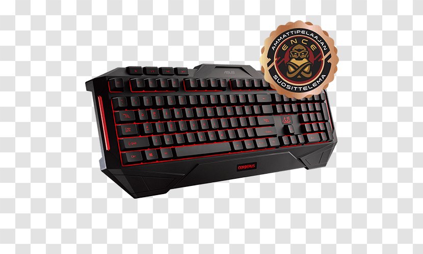 Computer Keyboard Mouse ASUS Cerberus Gaming Keypad - Wireless Transparent PNG