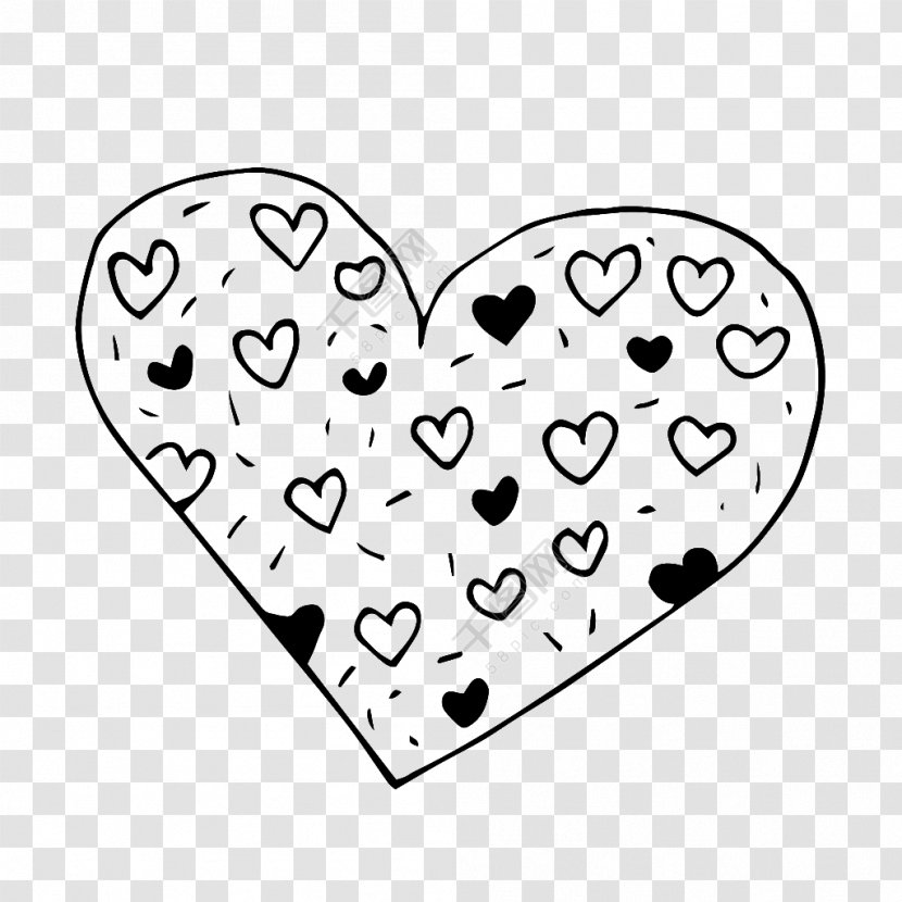 Heart Vector Graphics Image Drawing - Black And White - Amor Transparent PNG