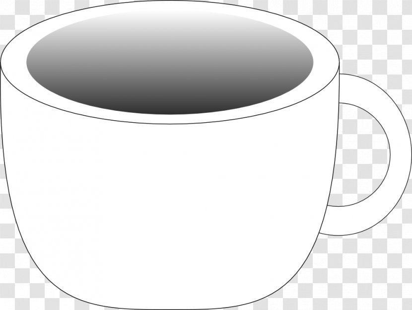 Espresso Coffee Cup Tea - Black And White - Of Clipart Transparent PNG