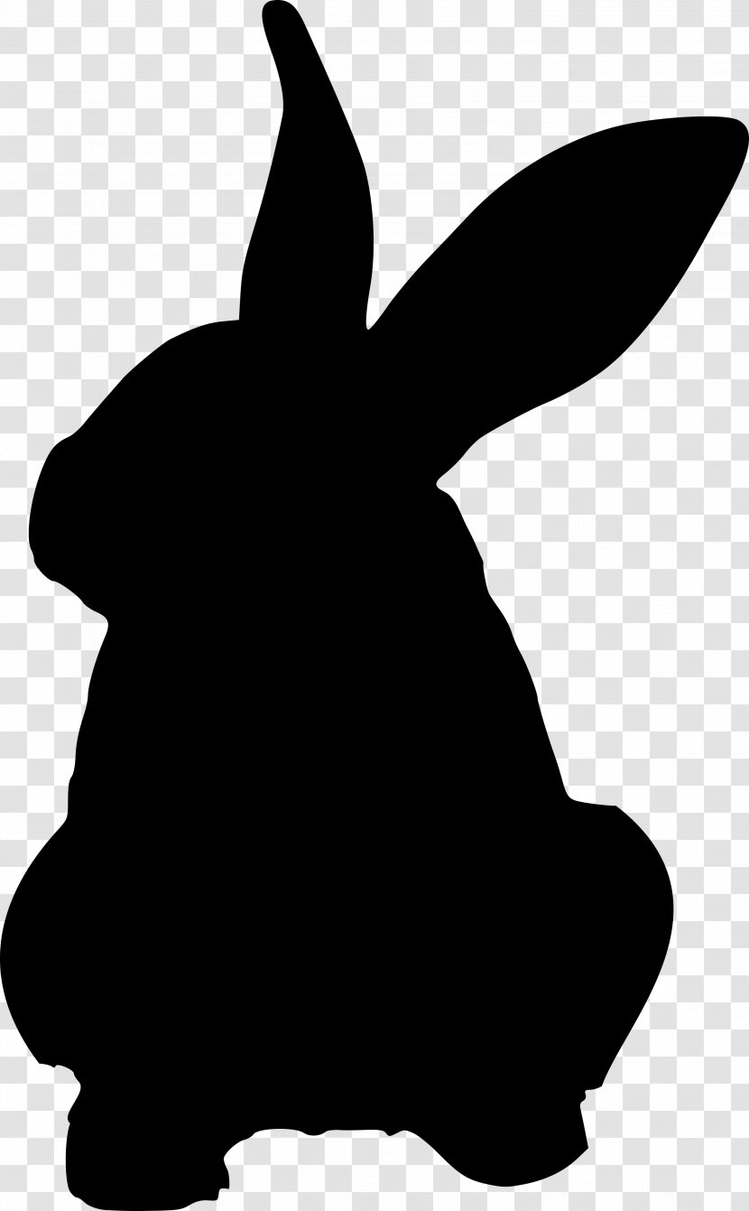 European Rabbit Silhouette Clip Art - Animal Transparent PNG