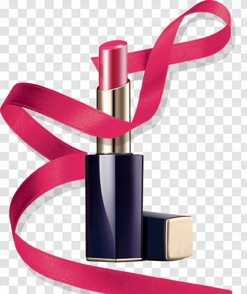 Ribbon Blue Color Silk - Lipstick Transparent PNG