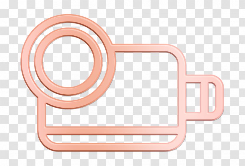 Movie Icon - Peach - Rectangle Transparent PNG