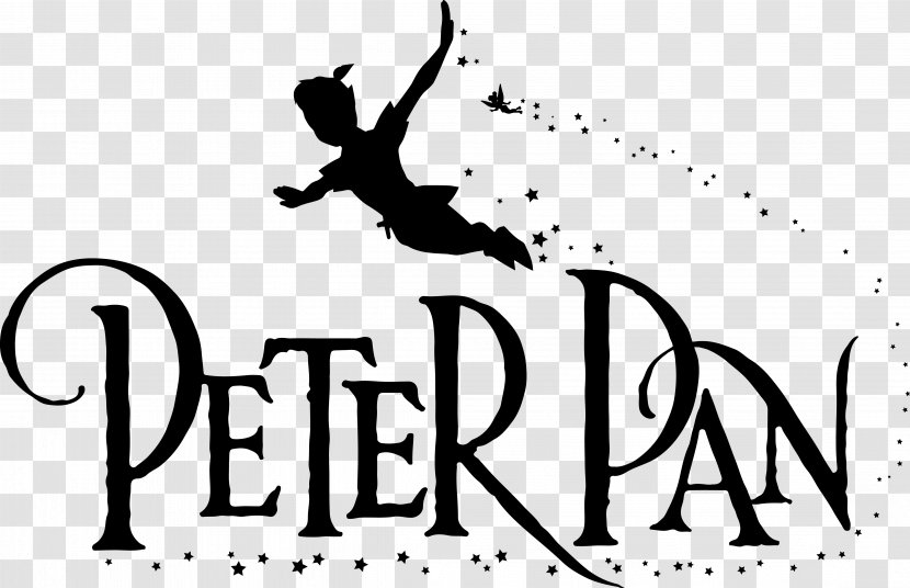 Peter Pan Tinker Bell Wendy Darling Theatre - Black And White Transparent PNG