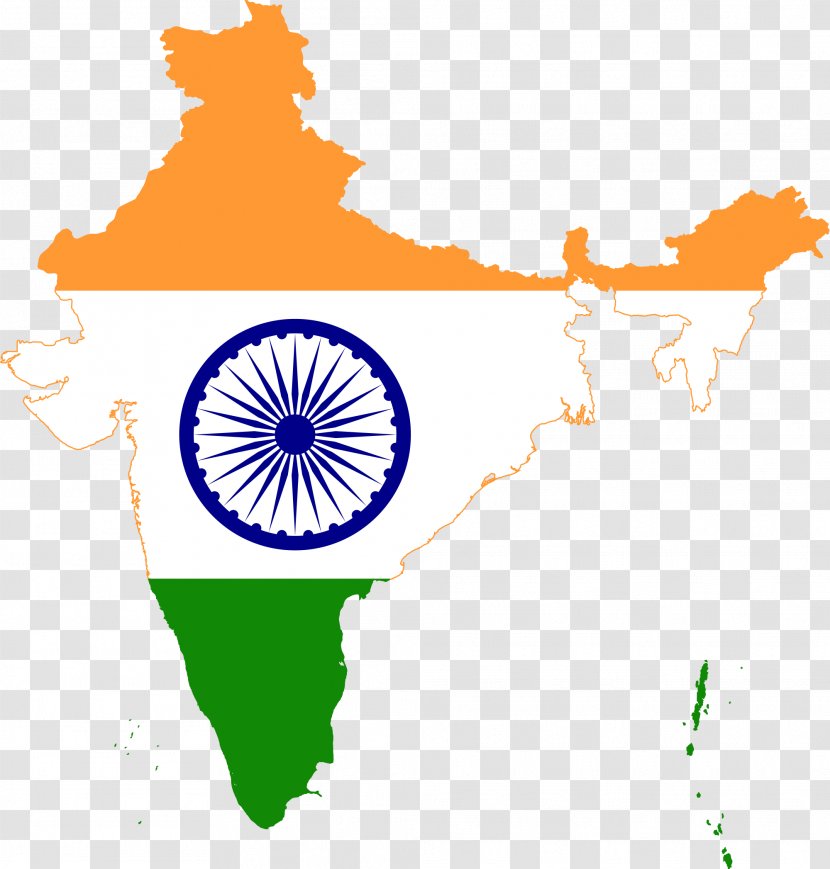 Flag Of India Map National - Area - Indian Flags Transparent PNG