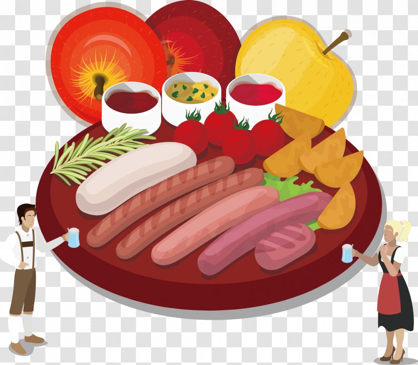 Sausage Oktoberfest German Cuisine Barbecue - Silhouette - Lunch In Australia Transparent PNG