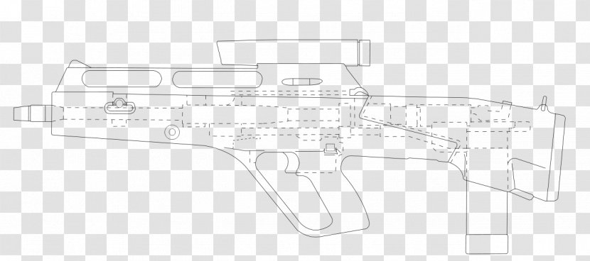 Gun Barrel Line Art Drawing Steyr ACR - Design Transparent PNG