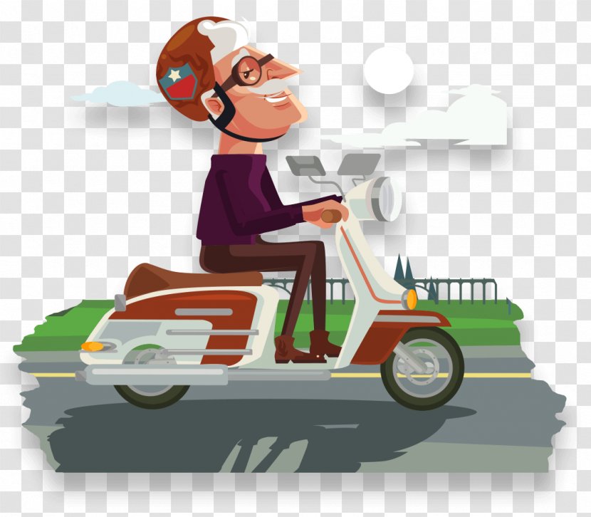 Vector Graphics Mobility Scooters Electric Vehicle Motorcycles And - Old Age - Tax Refund Posters Transparent PNG