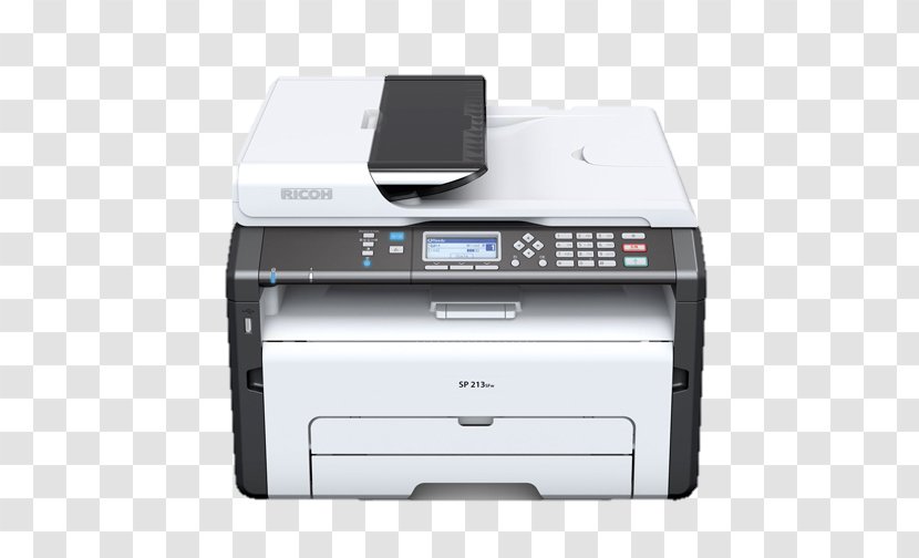 Hewlett-Packard Ricoh SP 213 Multi-function Printer - Photocopier - Double Sided Flyer Transparent PNG