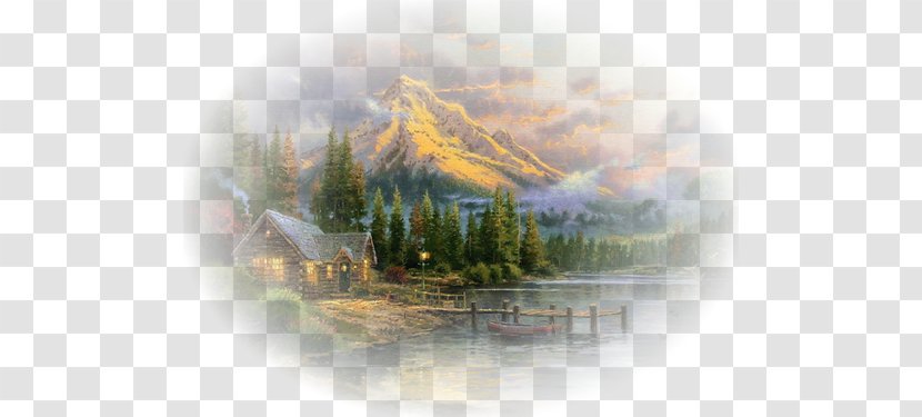 Painting Artist Park West Gallery Canvas - Log Cabin Transparent PNG