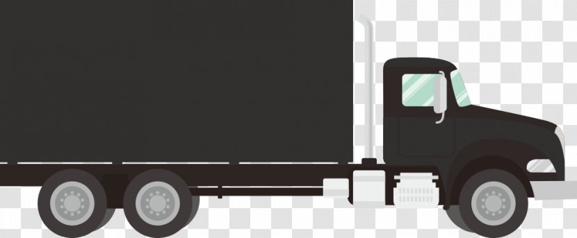 Car Truck Vehicle - Transport - Vector Black Transparent PNG