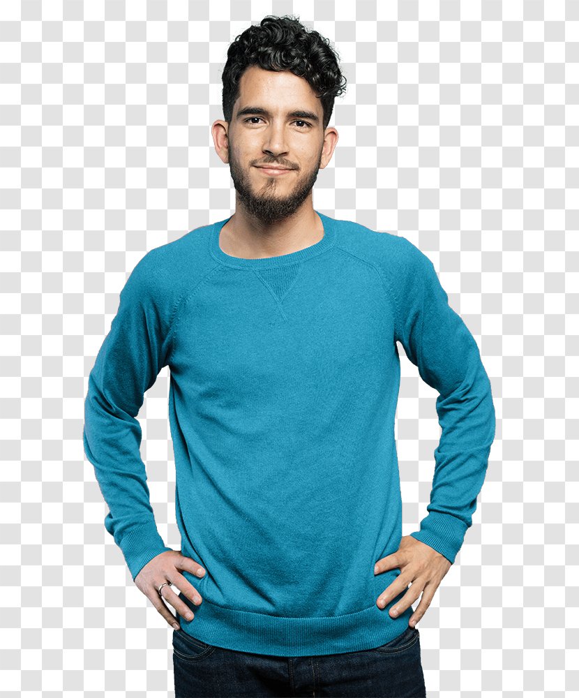 T-shirt Christmas Jumper Clothing Sweater Blue - Teal - Taobao Copywriter Transparent PNG