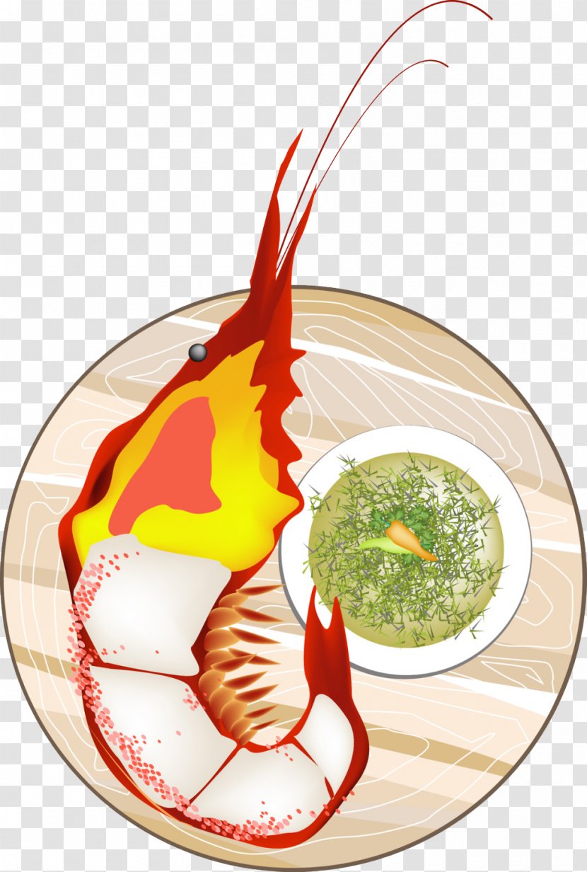 Thai Cuisine Sweet And Sour Seafood Giant Freshwater Prawn Shrimp - Hand-painted Lobster Transparent PNG