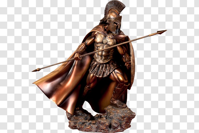 Leonidas I Sparta At Thermopylae Statue - Gladiator Transparent PNG