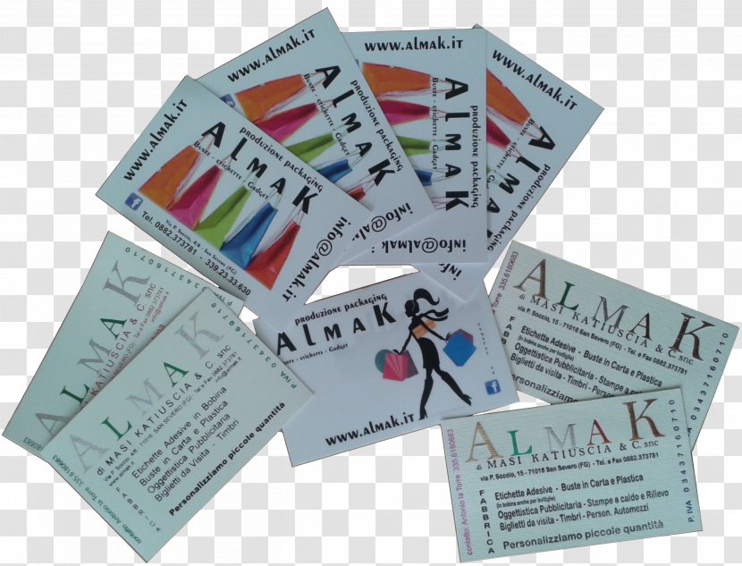 Paper Label Visiting Card Almak S.n.c Printing - Foggia - San Severo Transparent PNG