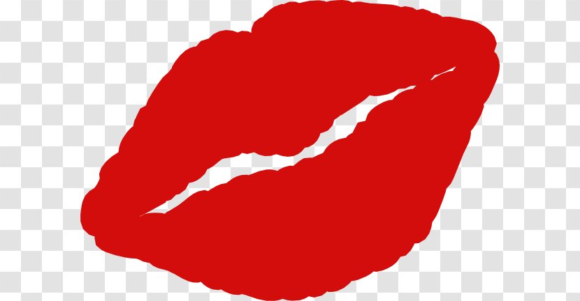 Lip Kiss Cartoon Clip Art - Tongue - Red Lipstick Cliparts Transparent PNG