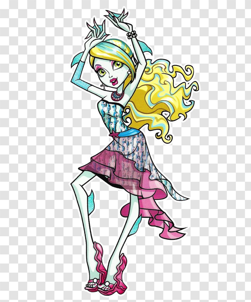 Monster High Doll Blue Toy - Flower - Lagoona Cliparts Transparent PNG