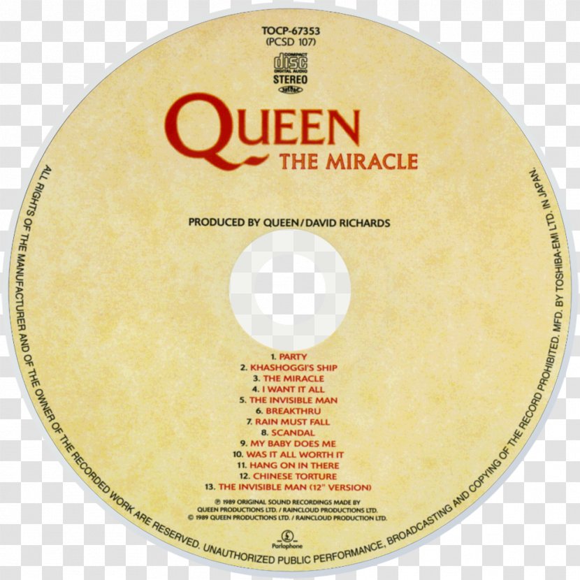 Compact Disc Queen The Miracle I Want It All Phonograph Record - Tree Transparent PNG