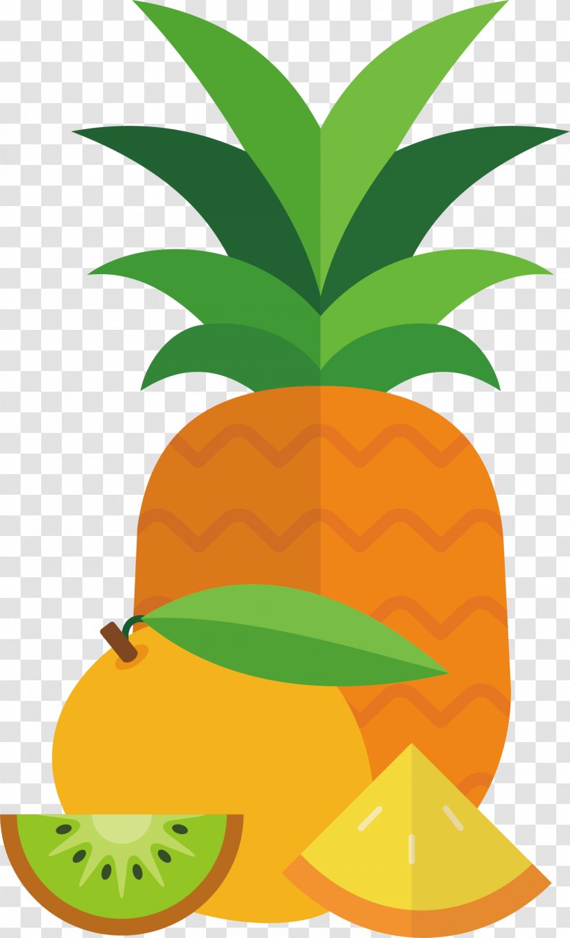Pineapple Clip Art - Fruit - Yellow Vector Transparent PNG