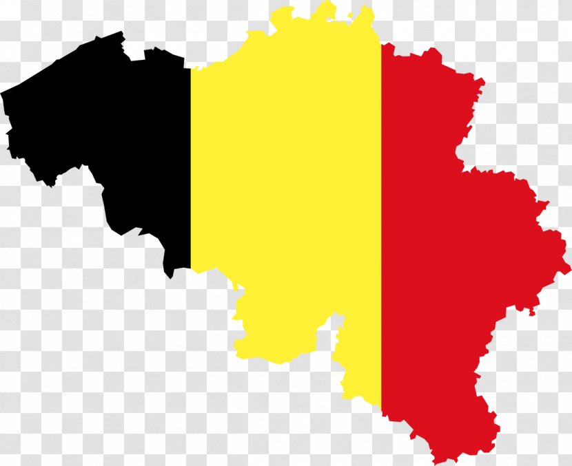 Flag Of Belgium Vector Map - Tree Transparent PNG