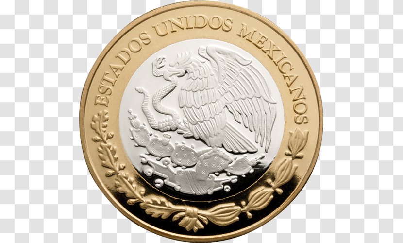 Mexican Mint Coin Peso Numismatics Bank Of Mexico - Gold Transparent PNG