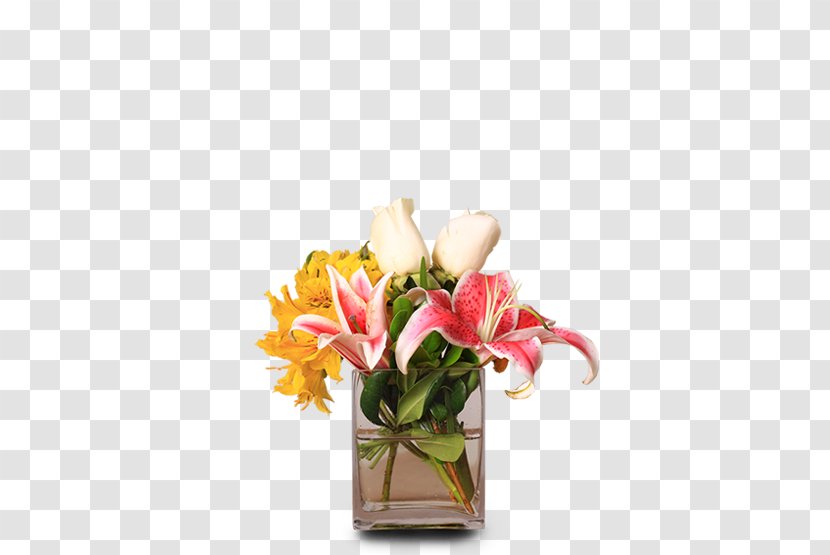 Garden Roses Floral Design Cut Flowers Vase Flower Bouquet - Artificial - Arreglo Transparent PNG