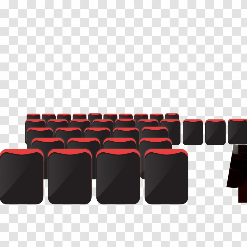 Red Cinema Theatre - Black And Theater Seat Vector Material Transparent PNG