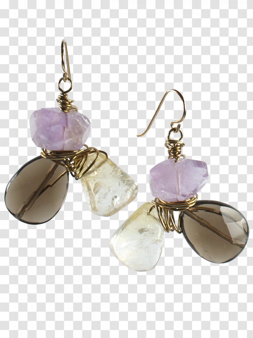 Amethyst Earring Purple Silver Jewellery - Flower - Copper Nugget Diagram Transparent PNG