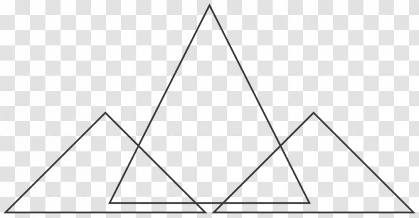 Triangle Point Symmetry Pattern - Line Art Transparent PNG