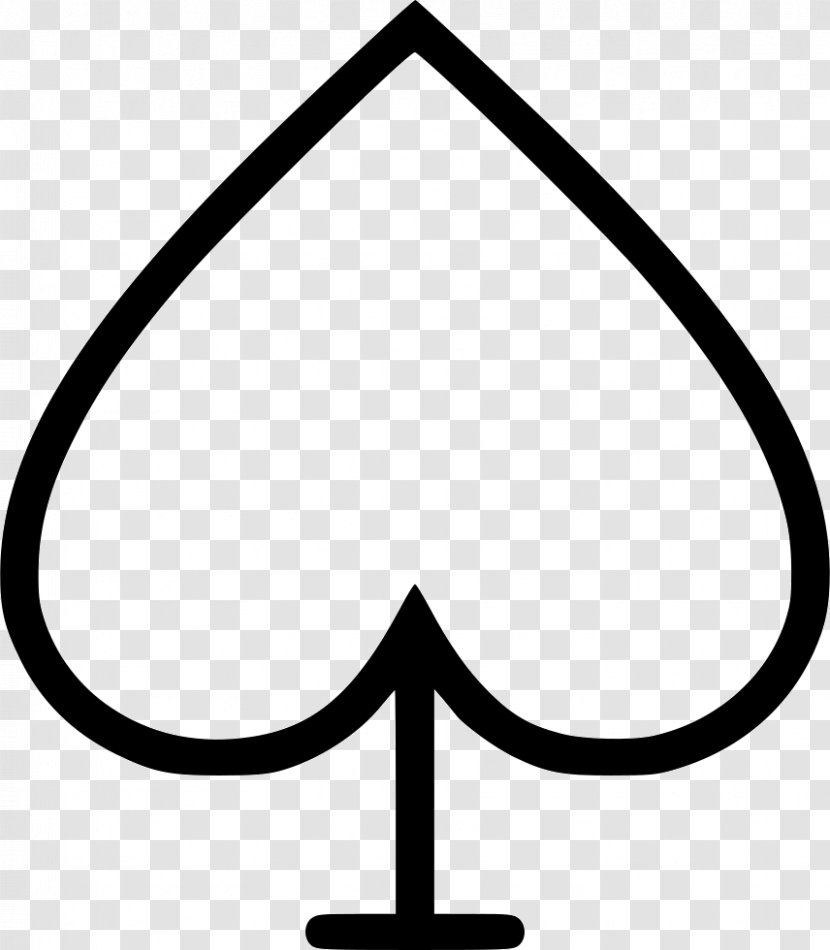 Clip Art Line Triangle - Symbol - Spade Svg Transparent PNG