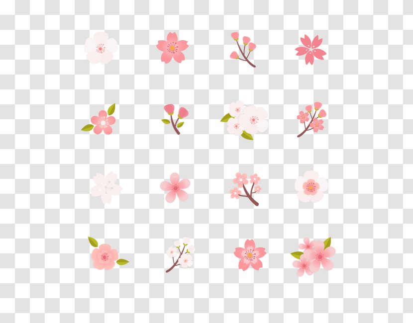 Vector Small Flowers - Flower - Cherry Blossom Transparent PNG