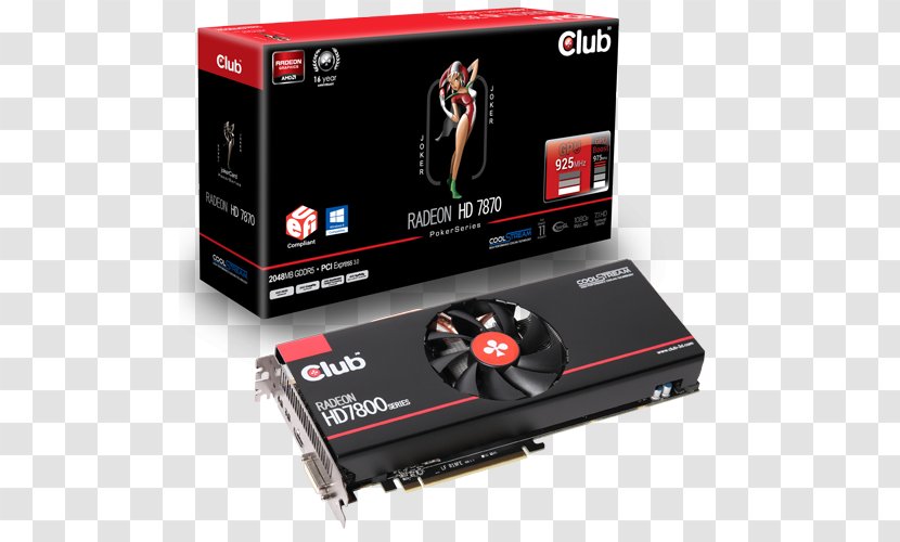 Graphics Cards & Video Adapters AMD Radeon HD 7870 Club 3D Processing Unit - Hd 4000 Series Transparent PNG