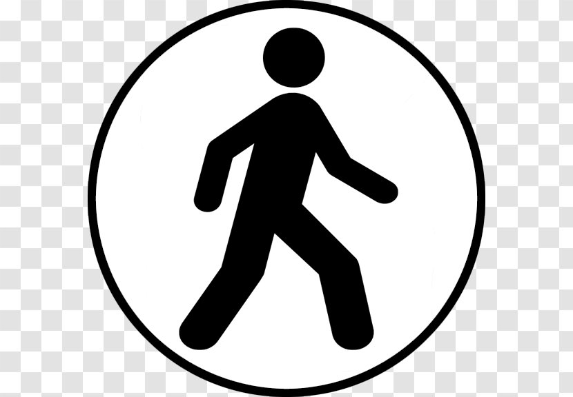 Pedestrian Crossing Clip Art - Black And White Transparent PNG