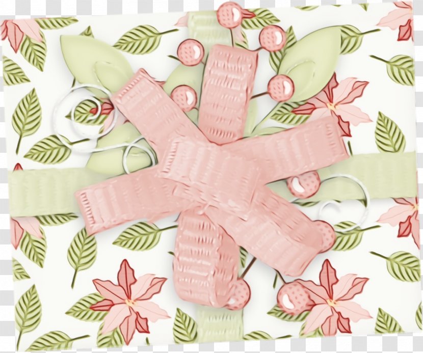 Pink Green Leaf Wrapping Paper Plant Transparent PNG